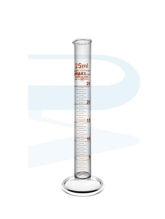 Measuring Cylinder Amber Scale Round Base BOMEX Progressive