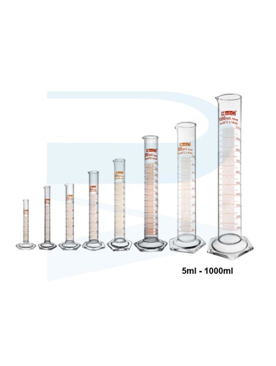 Measuring Cylinder Amber Scale Hexagonal Base Hmbg Progressive