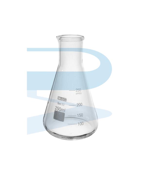 Conical Flask HmbG, Narrow Mouth, Boro3.3