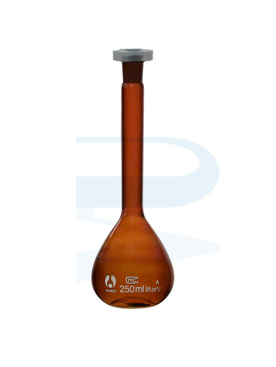 Volumetric Flask Bomex Amber Glass Class A Wplastic Stopper Progressive Scientific Sdn Bhd 4504