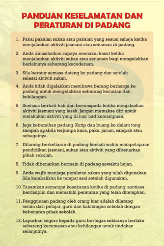 Panduan Keselamatan & Peraturan Di Padang - Progressive Scientific Sdn ...