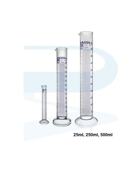 Measuring Cylinder Blue Scale Round Base Bomex Progressive Scientific Sdn Bhd