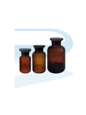 Reagent bottle Amber Wide Mouth c/w poly stopper