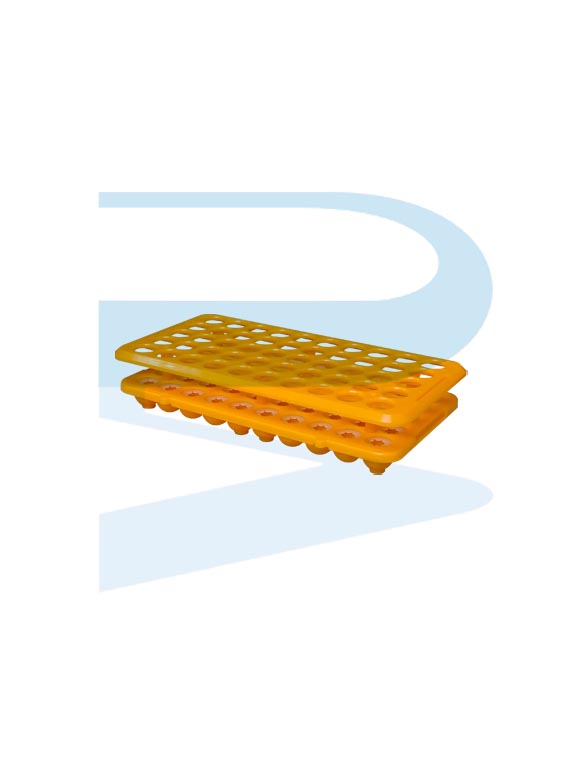 Test Tube/Centrifuge tube Rack, ABS, w/silicon rubber gasket, for Ø10-18mm tubes