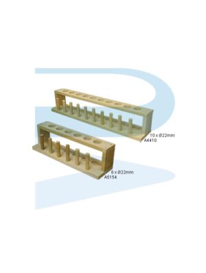 Test Tube Rack, Wooden, Ø22mm, Economy (6 holes/ 10 holes)