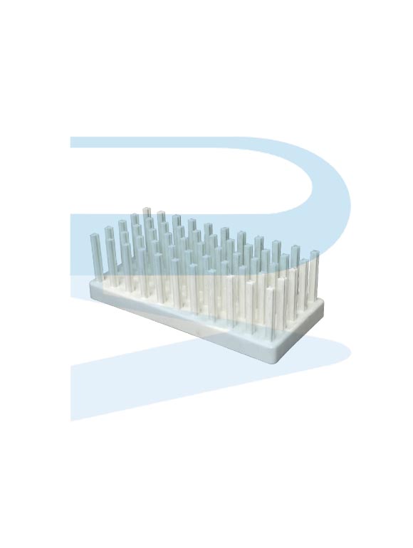Test Tube Rack, Plastic, Peg Style, for Ø17-20mm tubes
