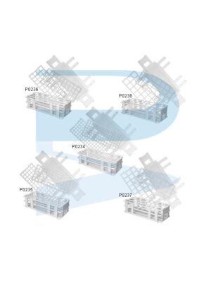 Test Tube Rack, PP, Self-Assembly, Snap-Together, for tube Ø13/Ø16/Ø20/Ø25/Ø30mm, Labtech