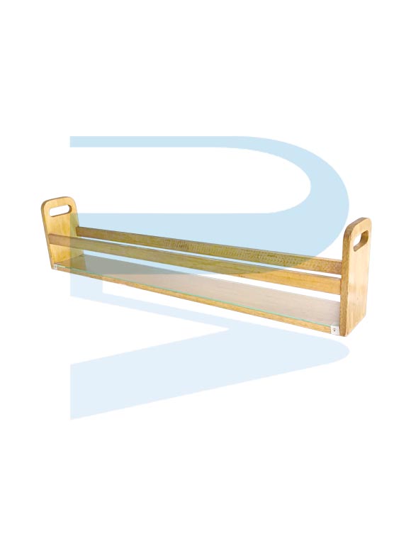 Reagent Bottle Rack, Single Row (10 x 250ml), Wooden w/ Glass base