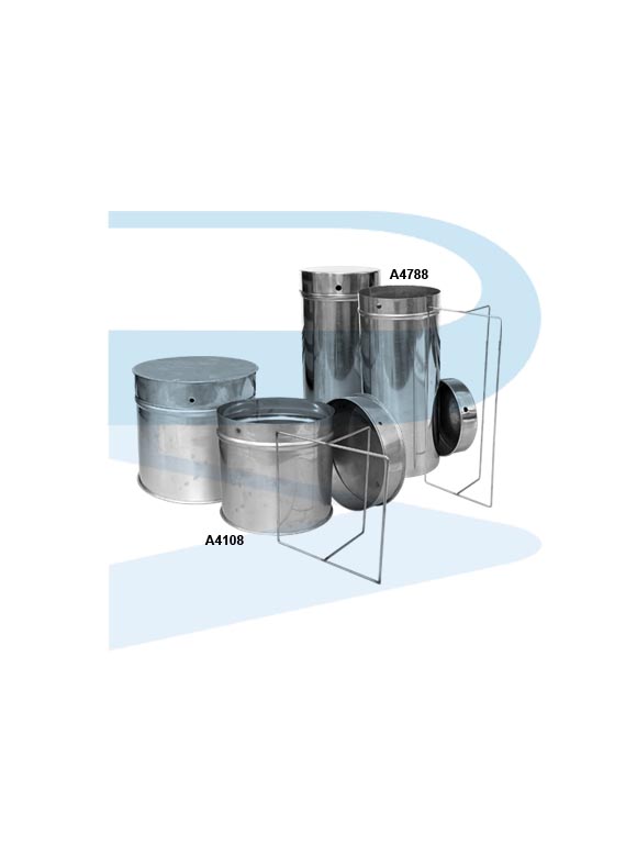 Canistor for sterilizing Petri Dishes, Stainless Steel