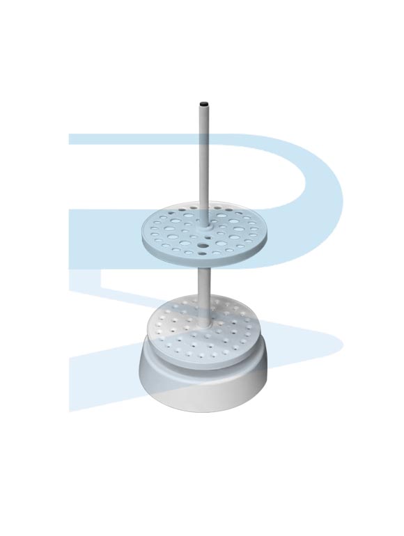 P0242-Rack-Pipette-44-holes-Round-type-PP Pipette Rack, 44 holes, Vertical, Round type