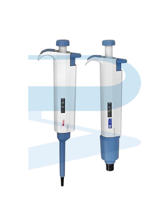 Micro Pipettor Single-Channel Variable Volume, 3 digits, 2-20 µl / 500-5000 µl, non autoclavable, HmbG