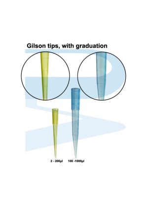Pipette tips, Gilson type, with Graduations
