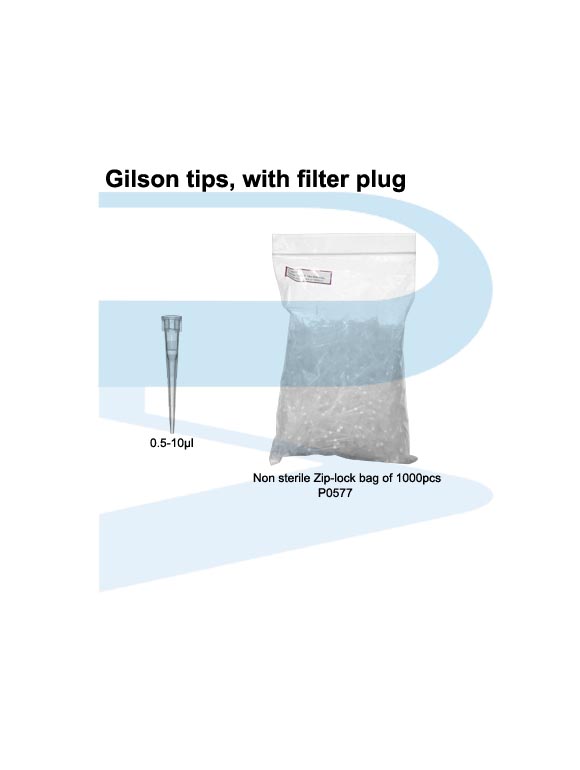 Pipette tips, Gilson type, with Filter