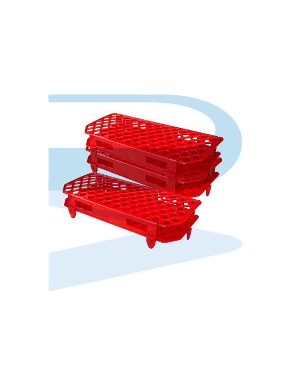 Micro Centrifuge Tube Rack, PP, 100 places, for 1.5ml tubes, red